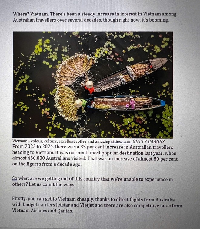 Cảnh đẹp của Việt Nam được ca ngợi trên tờ "The New Zealand Herald". Cảnh đẹp của Việt Nam được ca ngợi trên tờ "The New Zealand Herald".