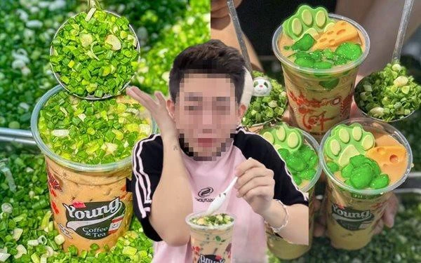 Món trà sữa hành lá - sự kết hợp dị lạ gây sốt một thời gian.