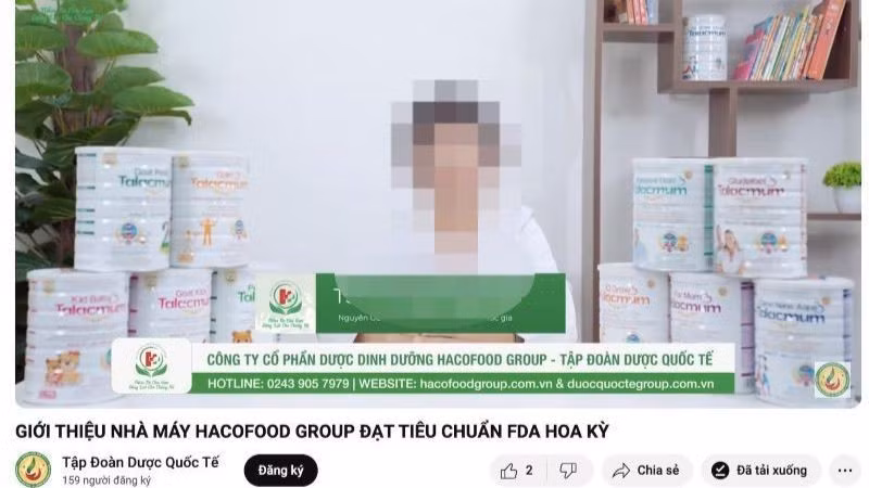 Một bác sĩ từng công tác tại Viện Dinh dưỡng quốc gia tham gia quảng cáo cho hãng sữa đang bị điều tra làm giả. (Ảnh: chụp màn hình)