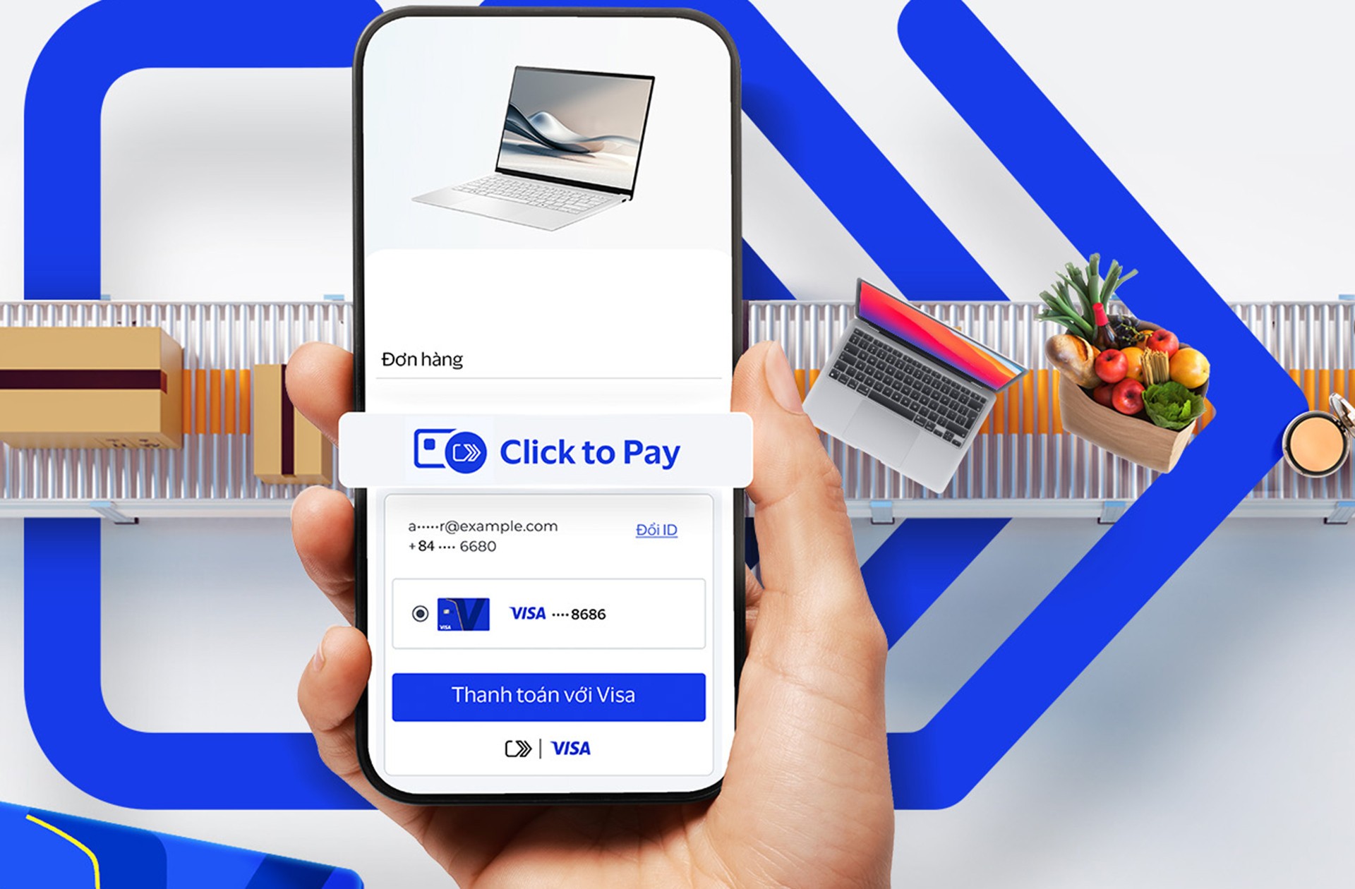 Click to Pay và Visa sẽ thay đổi cách mọi người mua sắm trực tuyến, chuẩn bị cho một tương lai của nền kinh tế kỹ thuật số kết nối chặt chẽ hơn. Click to Pay và Visa sẽ thay đổi cách mọi người mua sắm trực tuyến, chuẩn bị cho một tương lai của nền kinh tế kỹ thuật số kết nối chặt chẽ hơn.