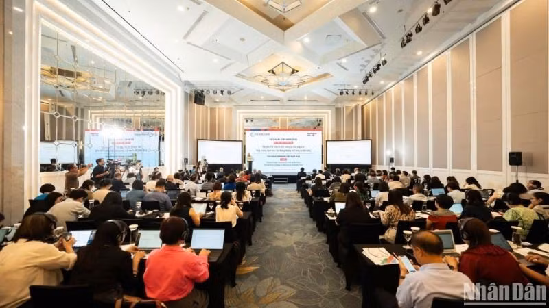 Hình ảnh tại lễ công bố hai báo cáo của Ngân hàng Thế giới ngày 22/5.