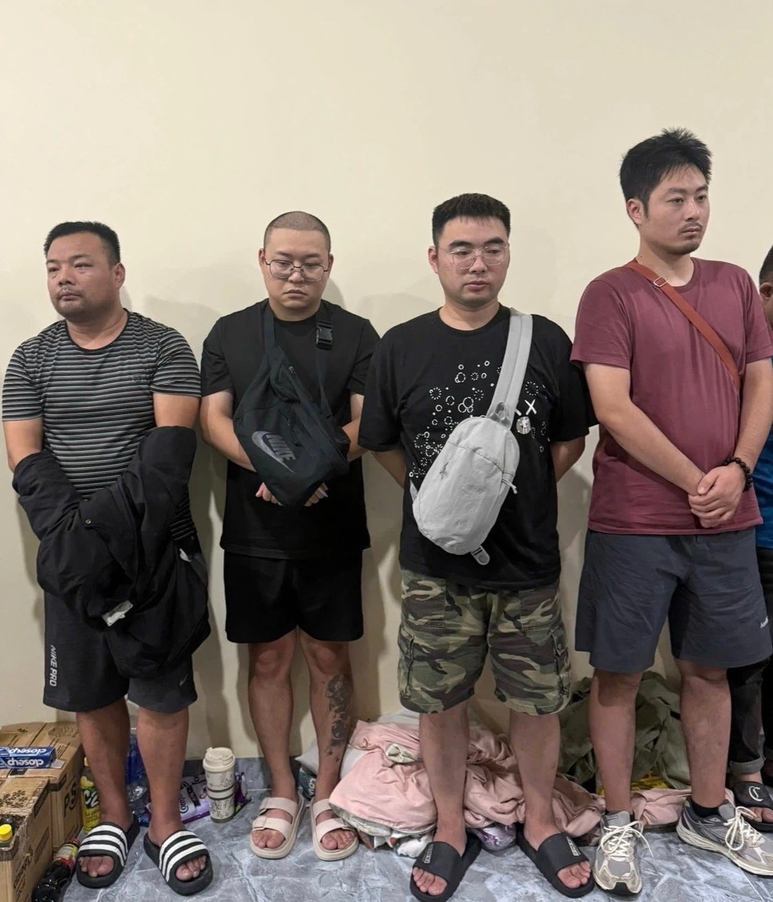 Các đối tượng bị bắt giữ.