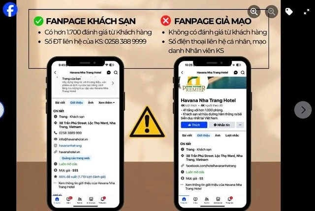 Thông báo về Fanpage giả mạo của khách sạn Havana Nha Trang.