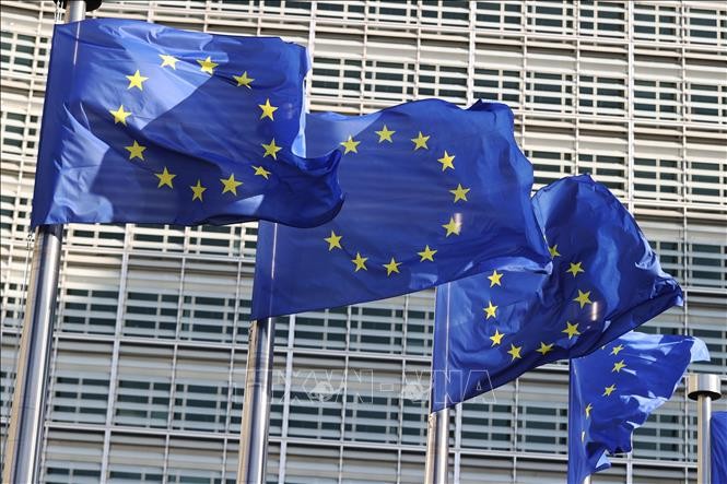 Cờ Liên minh châu Âu tại Brussels, Bỉ. Cờ Liên minh châu Âu tại Brussels, Bỉ.