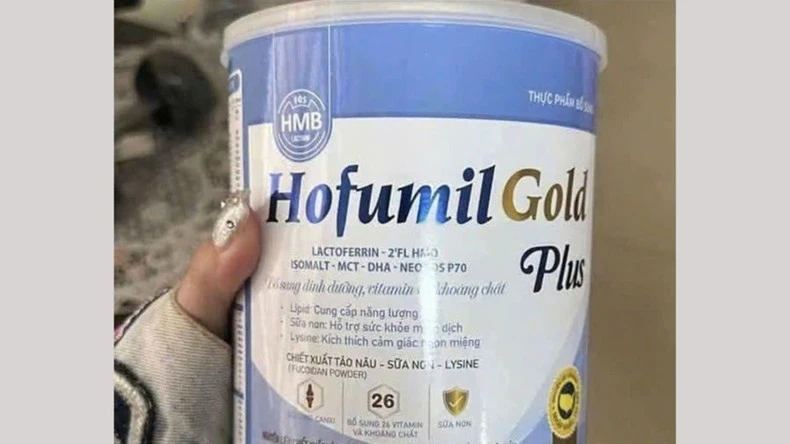 Sản phẩm sữa Hofumil Gold Plus được cung ứng trong Bệnh viện Trung ương Quân đội 108. (Ảnh minh hoạ)