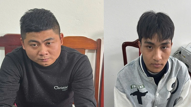 2 đối tượng bị công an bắt giữ.