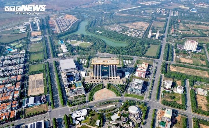 Trung tâm hành chính tỉnh Bình Dương nhìn từ trên cao.