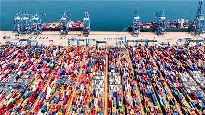 Cảng hàng hóa Thanh Đảo, tỉnh Sơn Đông, Trung Quốc ngày 3/7/2024.