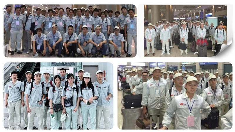 Lao động đi làm việc ở nước ngoài theo hợp đồng.