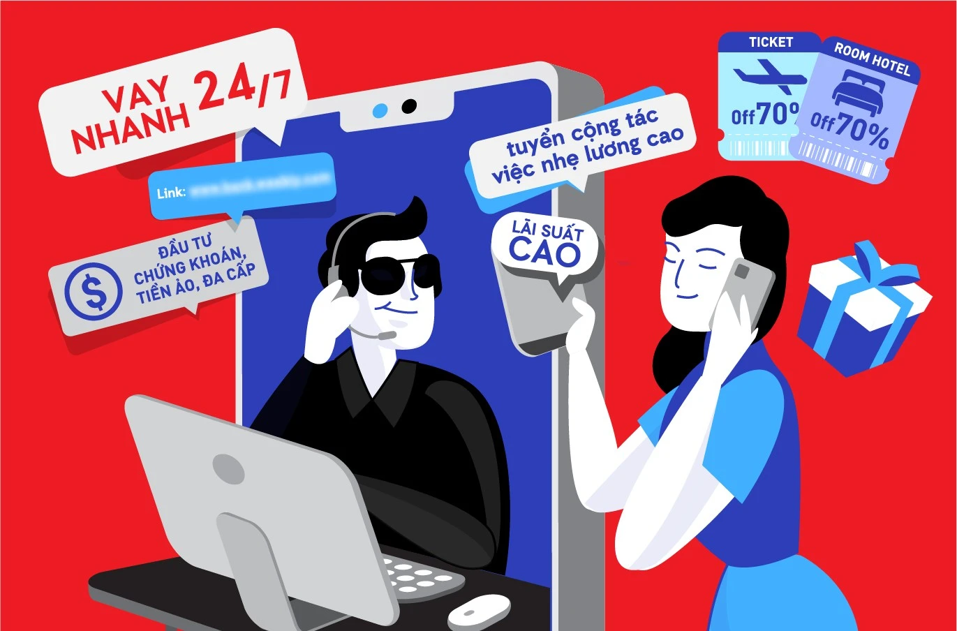 Lừa đảo trực tuyến gia tăng trong năm 2024.