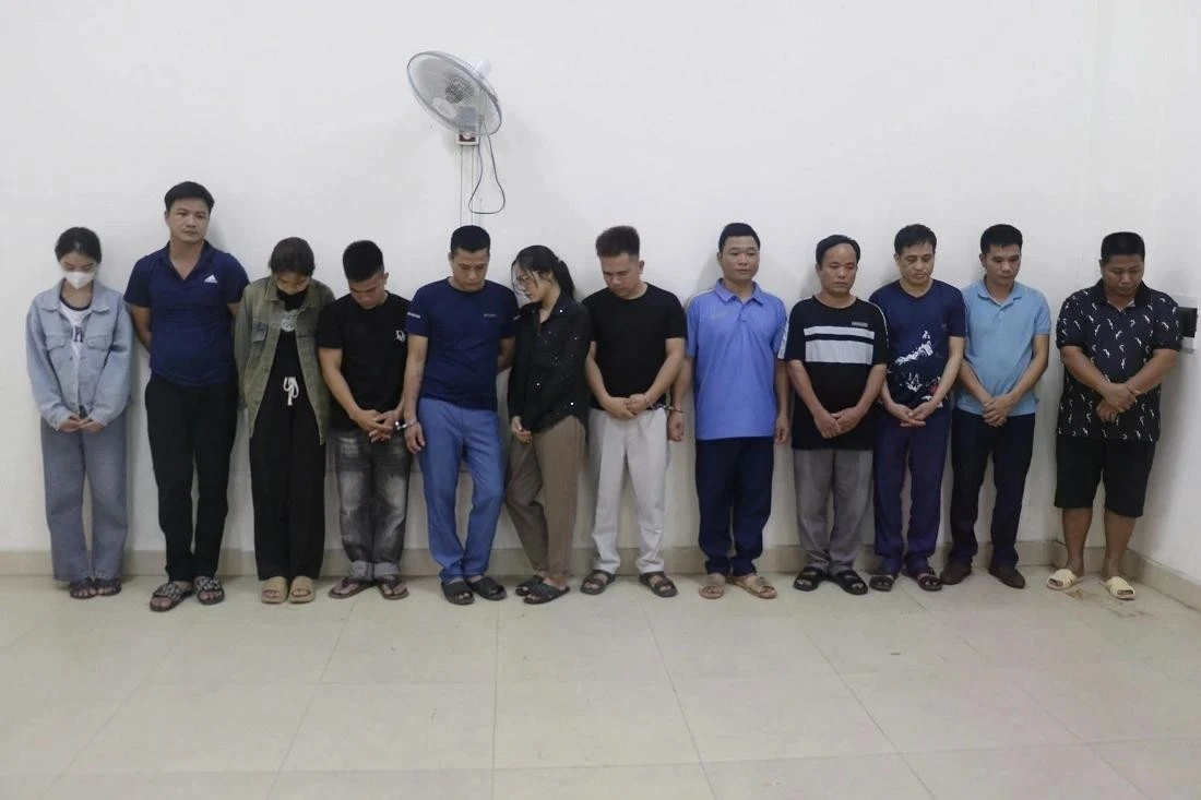 Các đối tượng bị bắt giữ.