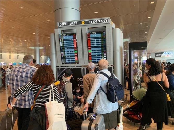 Nhiều chuyến bay tại sân bay quốc tế Ben Gurion (Israel) bị hoãn, hủy ngày 9/10/2023. Ảnh tư liệu