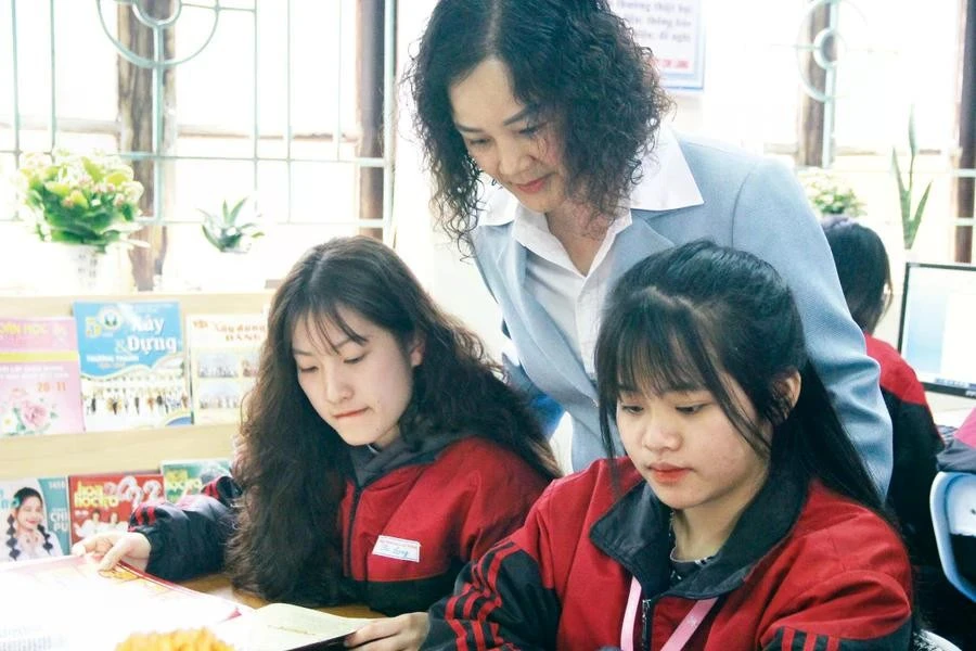 Một lớp học của Trường THPT Chi Lăng (Lạng Sơn).