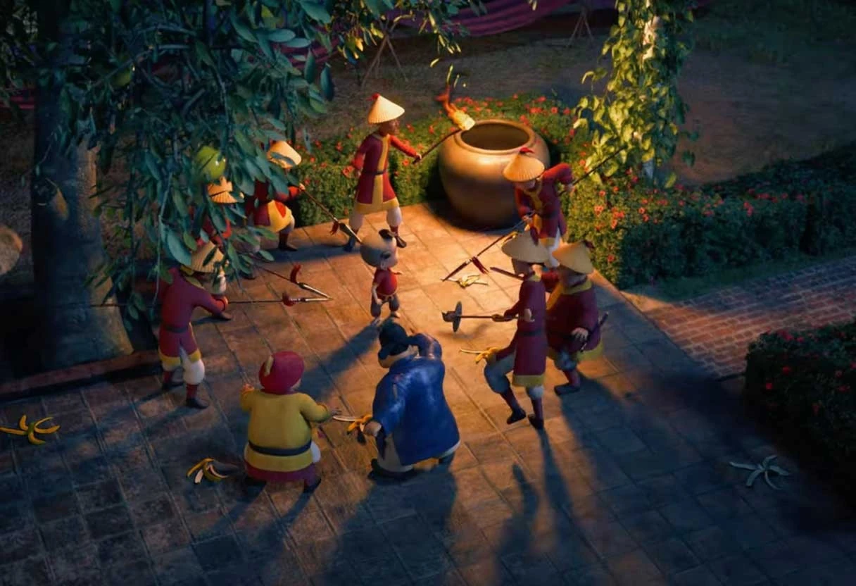 Cảnh trong phim "Trạng Quỳnh nhí: Truyền thuyết Kim Ngưu".