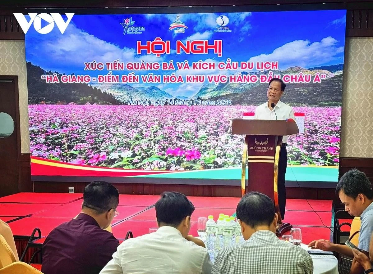 Hội nghị xúc tiến quảng bá và kích cầu du lịch Hà Giang tại Hà Nội.