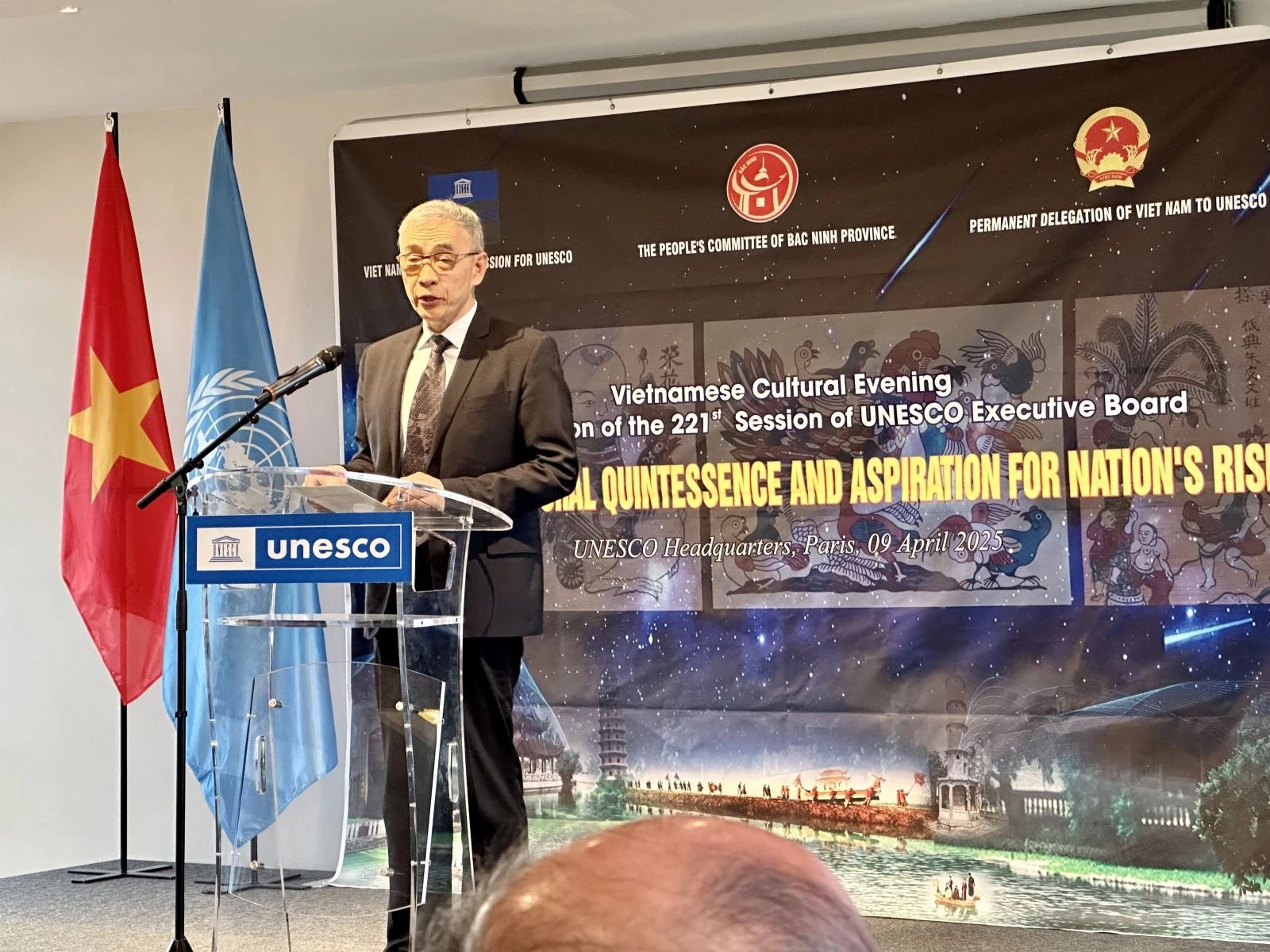 Ông Xing Qu, Phó Tổng Giám đốc UNESCO phát biểu tại sự kiện.