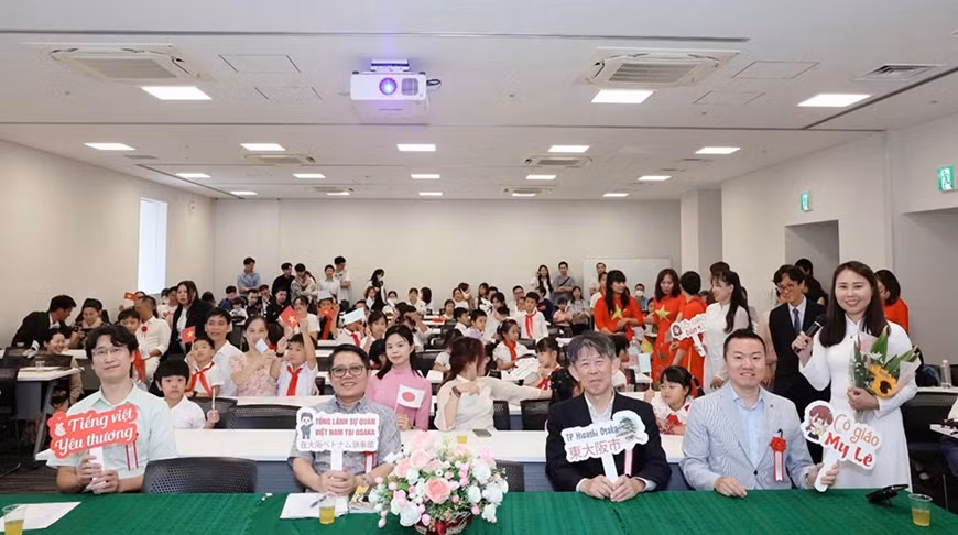 Lễ khai giảng Lớp học tiếng Việt yêu thương cho trẻ em người Việt Nam tại Nhật Bản, ngày 18/8/2024.