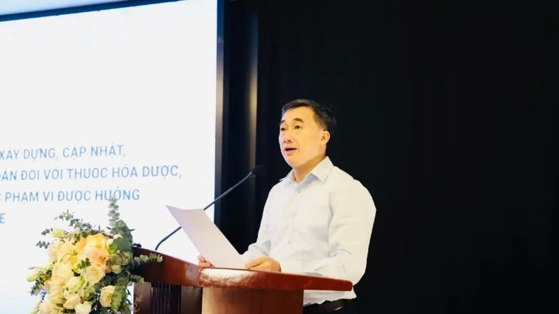 Thứ trưởng Y tế Trần Văn Thuấn phát biểu tại hội thảo.