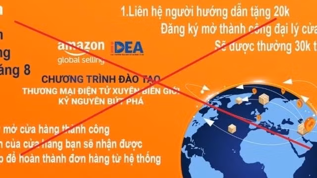 Trang giả mạo Amazon Global Selling Việt Nam.