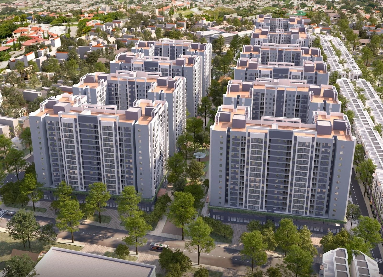 Phối cảnh dự án khu nhà ở xã hội tại Tổng kho 3 Lạc Viên.