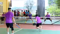 Các vận động viên thi đấu nội dung đôi nam Pickleball.