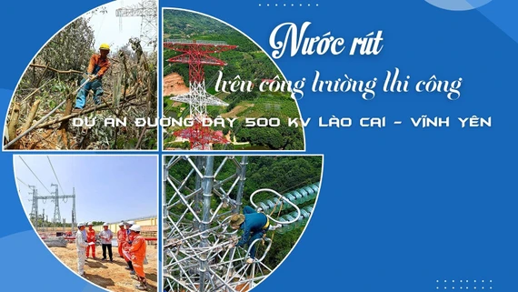 Nước rút trên công trường thi công Dự án đường dây 500 kV Lào Cai - Vĩnh Yên
