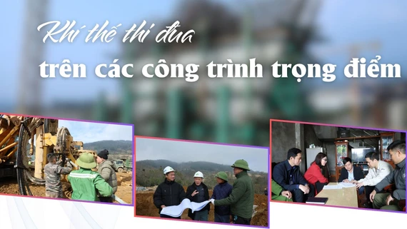 Khí thế thi đua trên các công trình trọng điểm