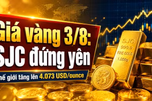 Giá vàng hôm nay 3/8: SJC, BTMC, DOJI tăng theo vàng thế giới?