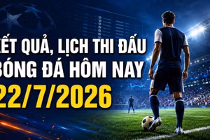 Kết quả, lịch thi đấu bóng đá hôm nay 22/7: Tottenham xuất trận