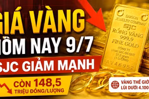 Giá vàng hôm nay 9/7: SJC, BTMC, DOJI, PNJ tiếp tục giảm theo vàng thế giới?