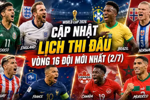 Cập nhật lịch thi đấu vòng 16 đội World Cup 2026 mới nhất
