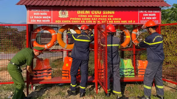 Lắp đặt 5 điểm cứu sinh phòng đuối nước tại các xã, phường