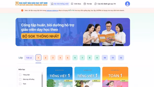7 bước truy cập, sử dụng sách giáo khoa điện tử của Nhà xuất bản Giáo dục Việt Nam