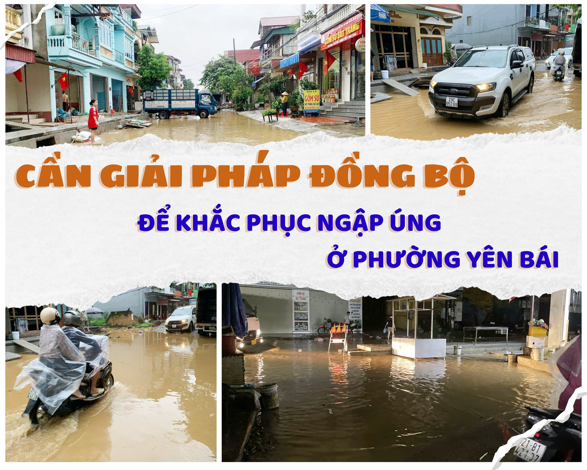Cần giải pháp đồng bộ để khắc phục ngập úng ở phường Yên Bái