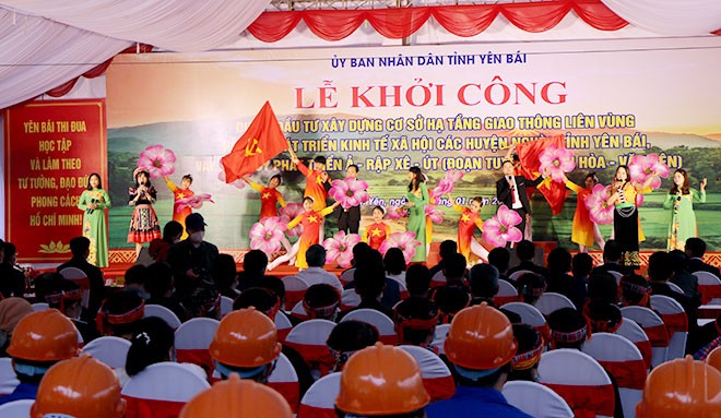Khởi công Dự án đầu tư xây dựng cơ sở hạ tầng giao thông liên vùng hỗ trợ phát triển kinh tế - xã hội các huyện nghèo tỉnh Yên Bái, đoạn tuyến Khánh Hòa - Văn Yên ảnh 2 Khởi công Dự án đầu tư xây dựng cơ sở hạ tầng giao thông liên vùng hỗ trợ phát triển kinh tế - xã hội các huyện nghèo tỉnh Yên Bái, đoạn tuyến Khánh Hòa - Văn Yên ảnh 2