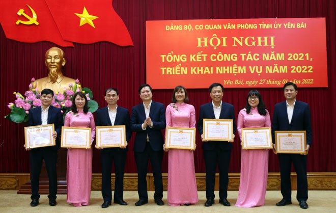 Văn phòng Tỉnh uỷ Yên Bái triển khai nhiệm vụ năm 2022 ảnh 4 Văn phòng Tỉnh uỷ Yên Bái triển khai nhiệm vụ năm 2022 ảnh 4