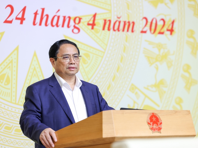 Thủ tướng Phạm Minh Chính phát biểu tại phiên họp. thủ tướng.jpg