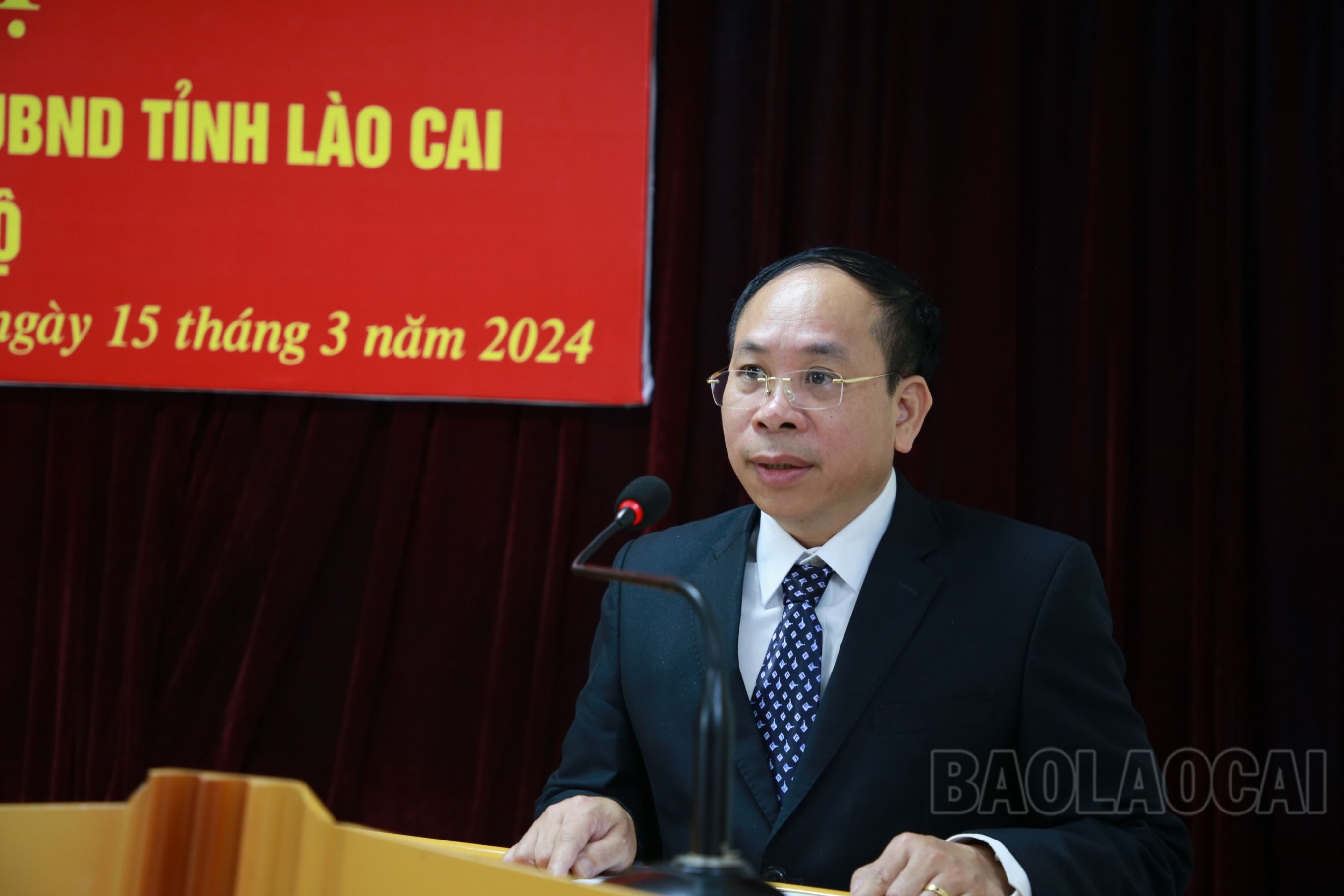 Tân Phó Trưởng Ban Quản lý Khu kinh tế tỉnh Hoàng Thanh Bình phát biểu nhận nhiệm vụ tại vị trí công tác mới. IMG_6736.JPG