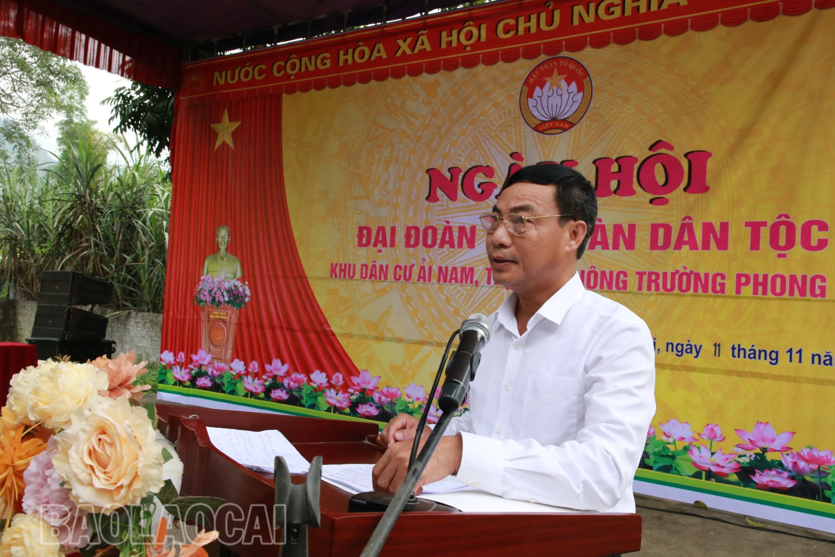 Đồng chí Nguyễn Văn Phúc phát biểu tại ngày hội.