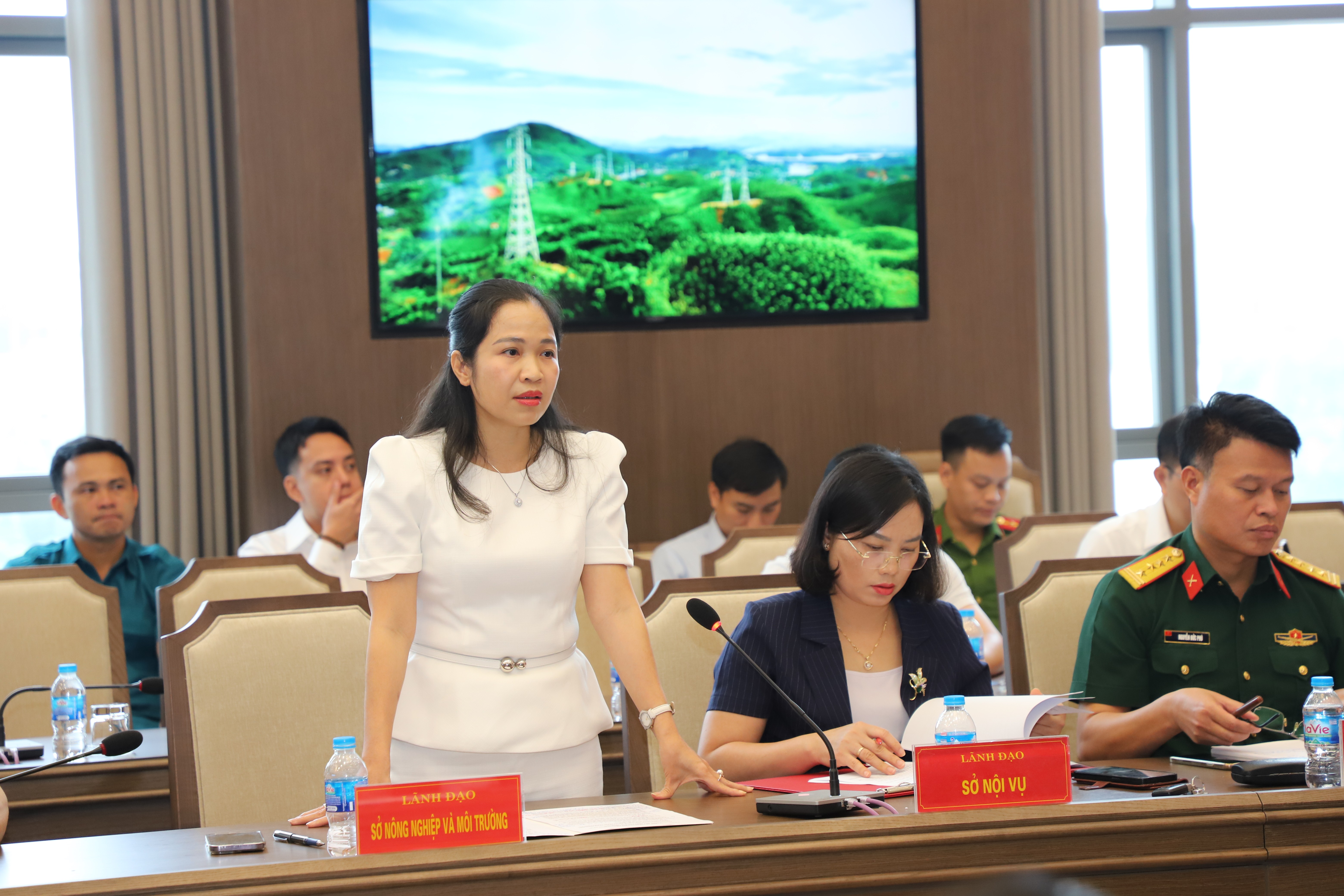 Lãnh đạo Sở Nông nghiệp và Môi trường phát biểu tại hội nghị. img-2601.jpg