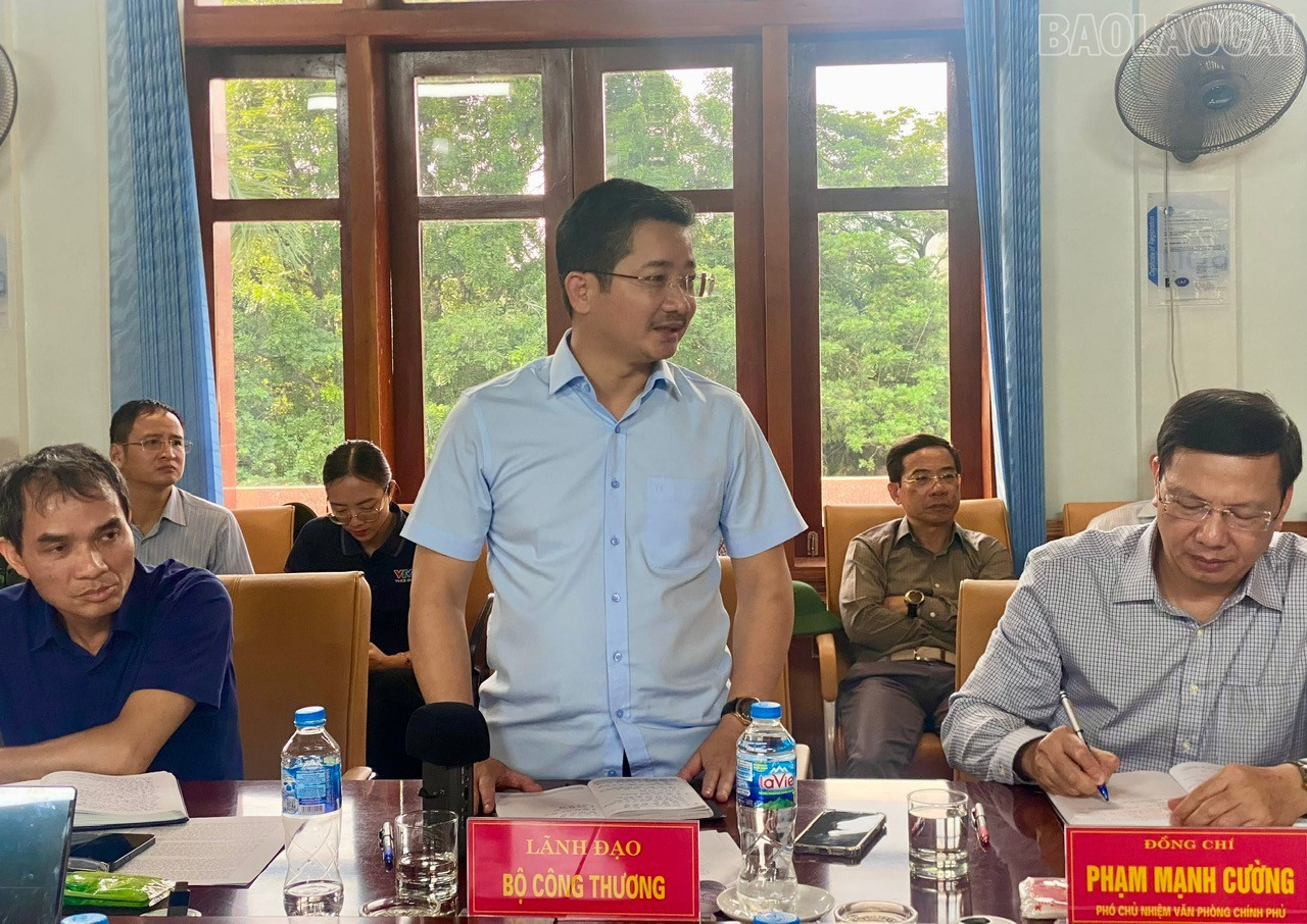 Các đại biểu tham gia ý kiến tại buổi làm việc. baolaocai-tr_z7083743435827-a92b10c1acee39517aa3db82b933f53c.jpg