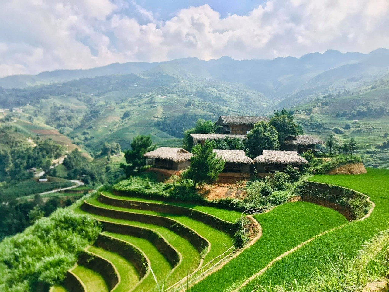 Điểm nhấn thu hút du khách ở homestay của Giàng A Dê là không gian bao quanh bởi ruộng lúa. z6989119232901-73bbd779be6d322668ee59db3bf09089.jpg