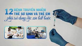[Infographic] 12 bệnh truyền nhiễm trẻ sơ sinh và trẻ em phải sử dụng vắc xin bắt buộc