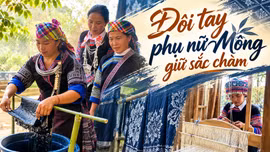 Đôi tay phụ nữ Mông giữ sắc chàm