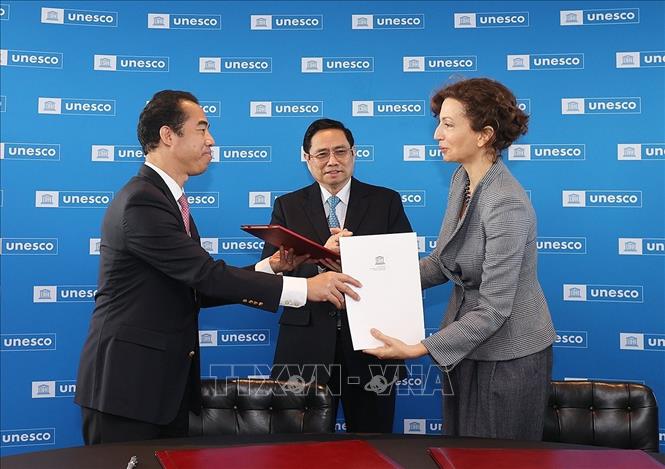 Thủ tướng Phạm Minh Chính thăm trụ sở UNESCO ảnh 4 Chú thích ảnh