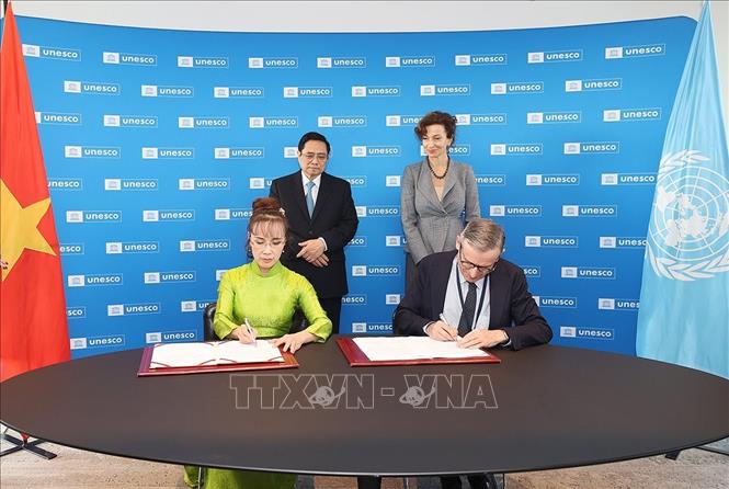 Thủ tướng Phạm Minh Chính thăm trụ sở UNESCO ảnh 5 Chú thích ảnh