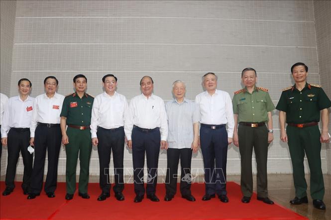 Tổng Bí thư Nguyễn Phú Trọng dự Hội nghị toàn quốc các cơ quan nội chính ảnh 2 Chú thích ảnh