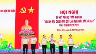 Học viện Hải quân sơ kết phong trào thi đua “Ngành hậu cần Quân đội làm theo lời Bác Hồ dạy”