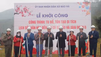 Bảo Hà khởi công dự án tu bổ, tôn tạo di tích lịch sử văn hóa đền Hai Cô