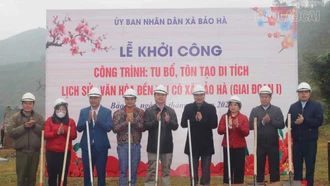 Bảo Hà khởi công dự án tu bổ, tôn tạo di tích lịch sử văn hóa đền Hai Cô